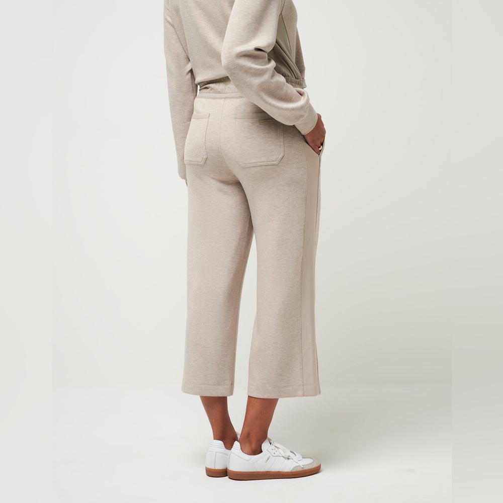 Heather Taupe Loose Crop Lounge Pants